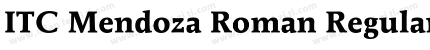 ITC Mendoza Roman Regular字体转换